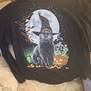 Black Cat Halloween T Shirt